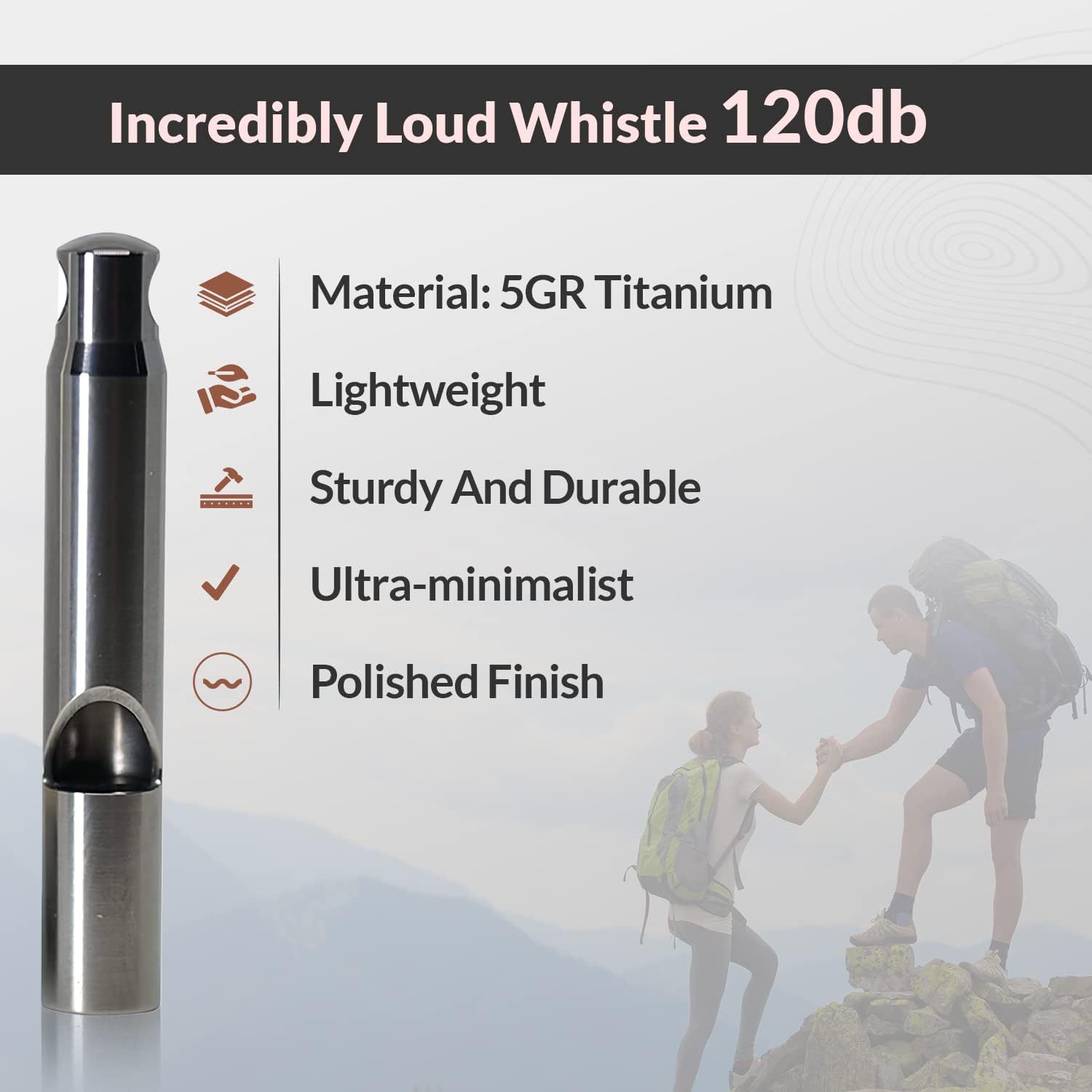 Titanium Alloy EDC Whistle Men's Pendant