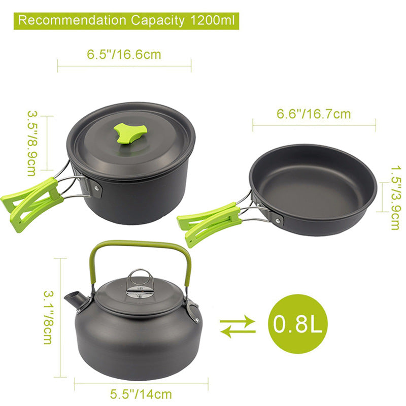 Camping Combination Suit Pot Folding Mini Cookware - EDC Italia