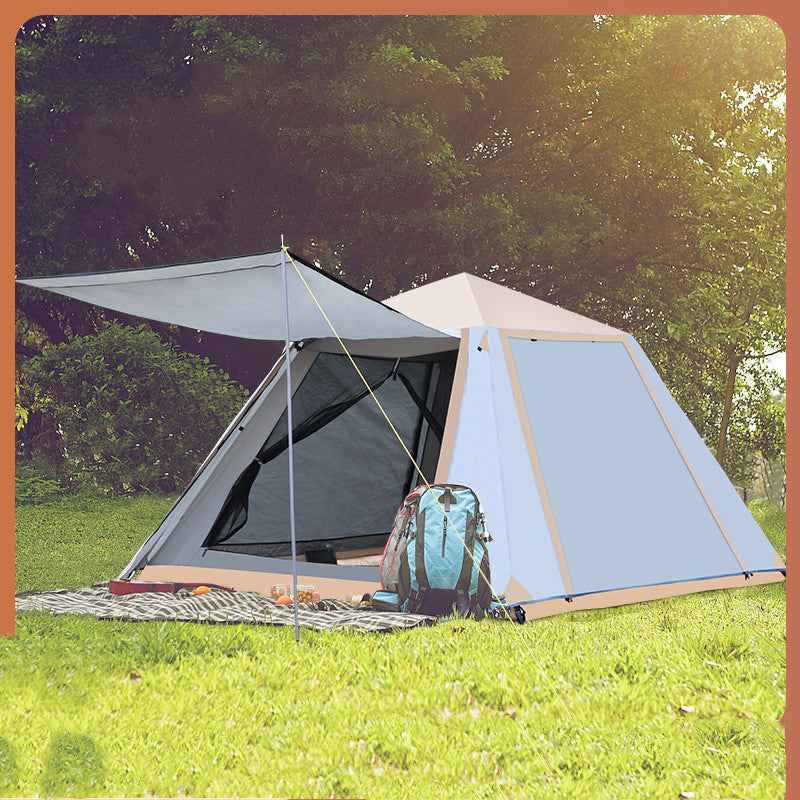 Fully Automatic Outdoor Quick-open Camping Camping Beach Sunscreen Thickening Rainstorm Double-layer Aluminum Pole Tent - EDC Italia