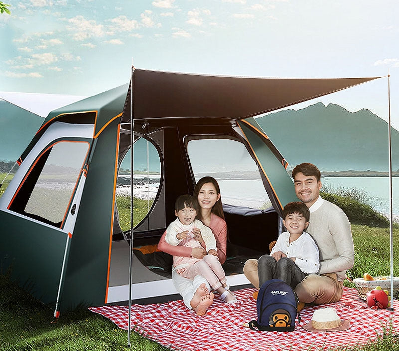 Foldable Automatic Thickening Sunscreen Wild Picnic Home Full Set Camping Tent - EDC Italia