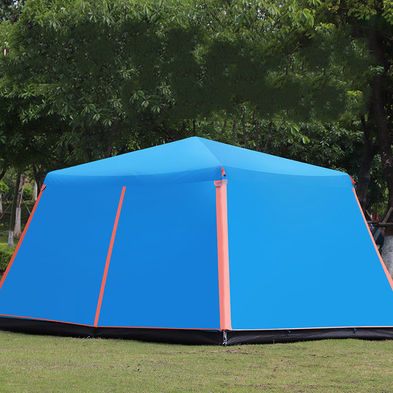 Outdoor Fully Automatic Aluminum Pole 3-4-5-8 People Double-layer Thickening Rainstorm Field Camping Big Tent - EDC Italia