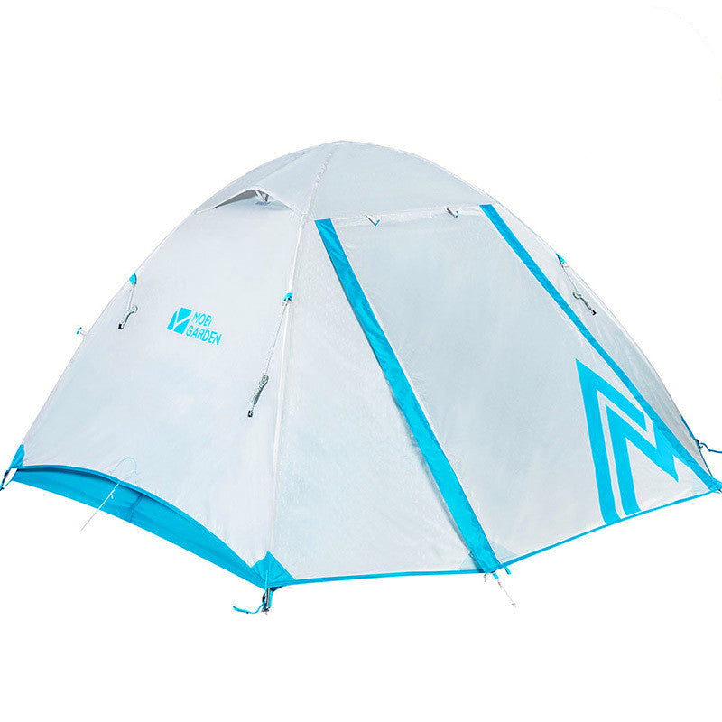 Mountaineering Camping Windproof And Rainproof Aluminum Alloy Three Season Double Deck Camping Tent - EDC Italia