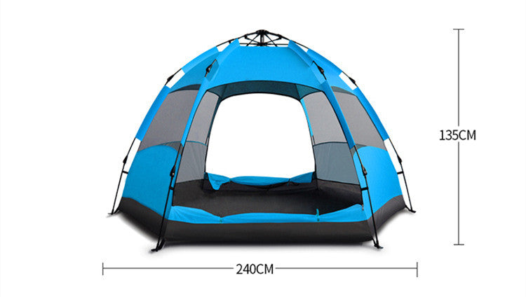 Full-automatic Quick-opening Tent For Outdoor Rain-proof Hexagonal Tourism Camping - EDC Italia