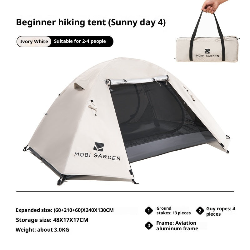 Outdoor Equipment Rain-proof Thickened Camping Three-point Tent Windproof Sunscreen Portable Folding Tent - EDC Italia