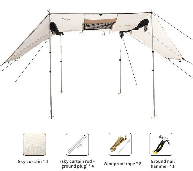 Outdoor Camping Off-site Two-person Tunnel Folding Tent - EDC Italia