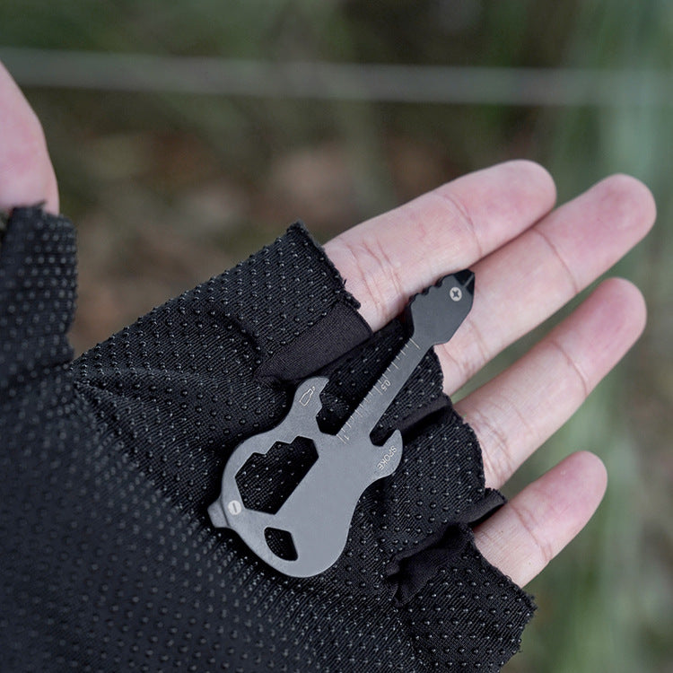 Guitar Fine Blanking EDC Tool Card Stainless Steel Portable