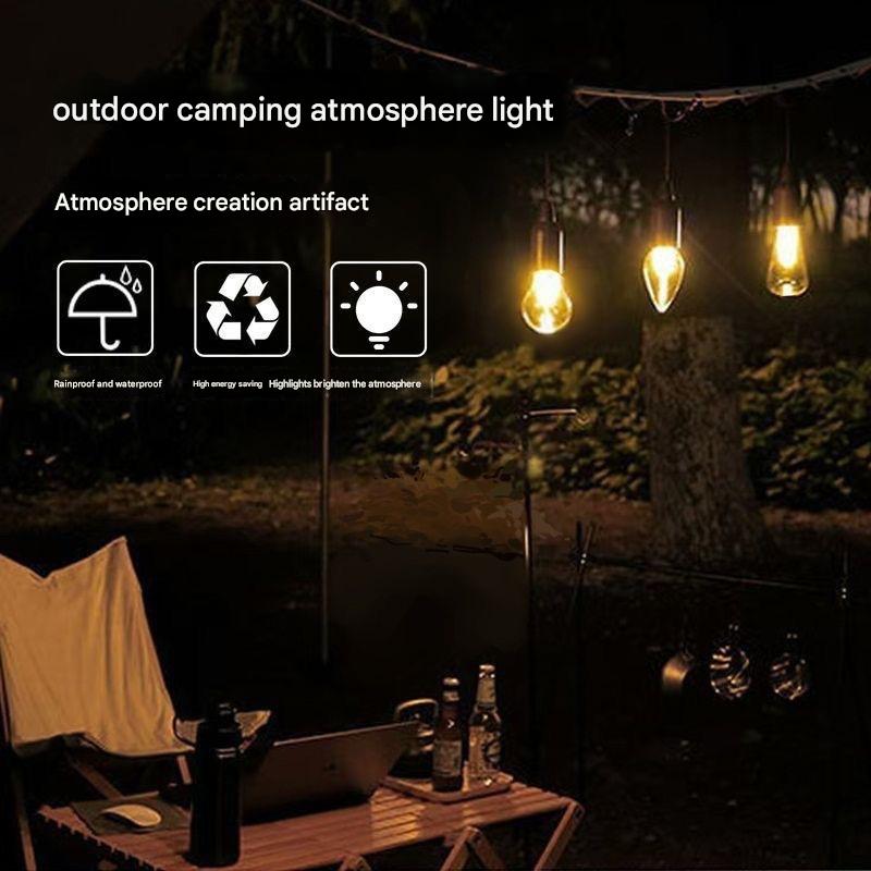 LED Solar Light Camping Emergency Light Bulb Tungsten Filament Light Rechargeable Mosquito Repellent Light Portable Outdoor Lighting Camping - EDC Italia