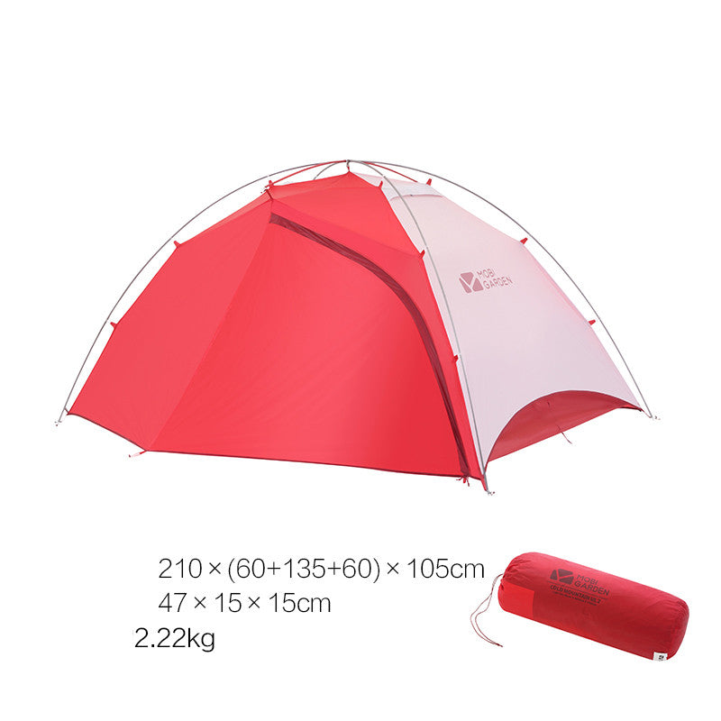 Mountaineering Camping Windproof And Rainproof Aluminum Alloy Three Season Double Deck Camping Tent - EDC Italia