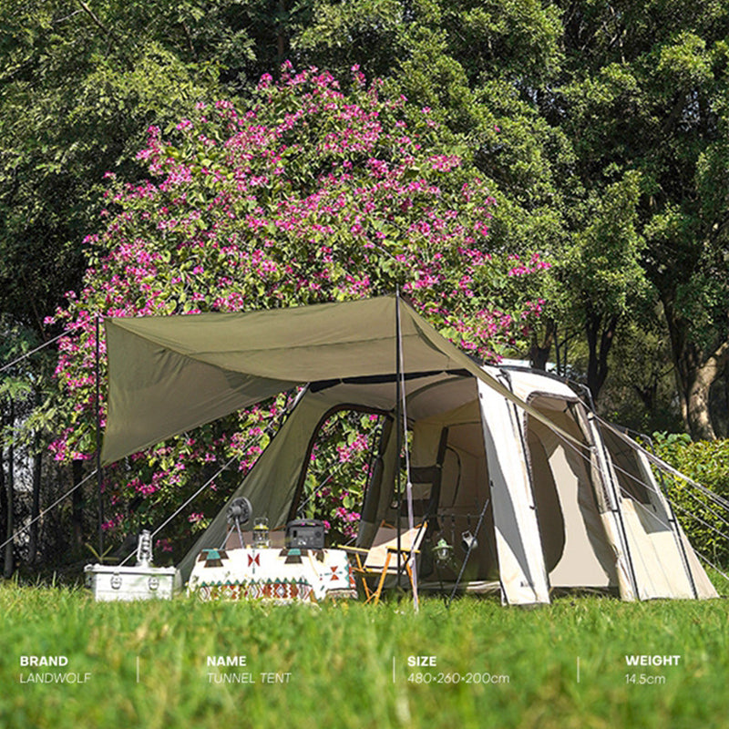 Landwolf Large Space Tunnel Tent Outdoor Camping Tourist - EDC Italia