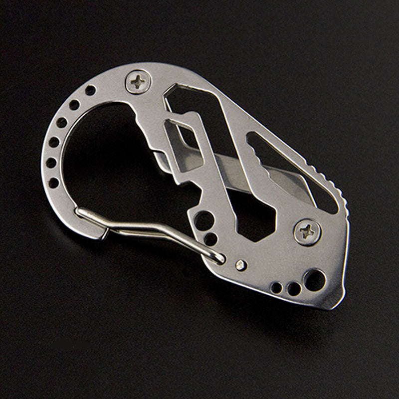 Portable EDC Tools Outdoor Multi-eye Climbing Button Carabiner Multi-functional Stainless Steel