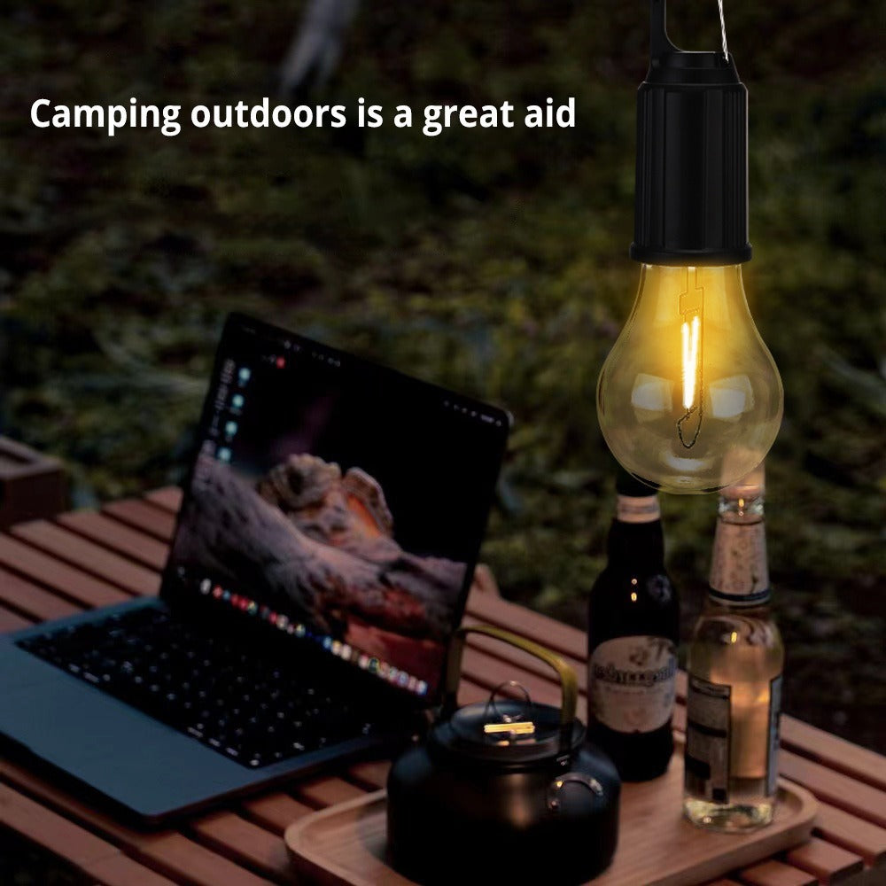LED Solar Light Camping Emergency Light Bulb Tungsten Filament Light Rechargeable Mosquito Repellent Light Portable Outdoor Lighting Camping - EDC Italia