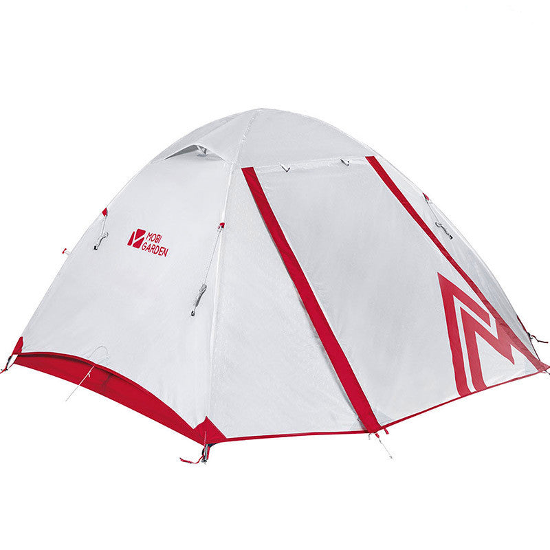 Mountaineering Camping Windproof And Rainproof Aluminum Alloy Three Season Double Deck Camping Tent - EDC Italia