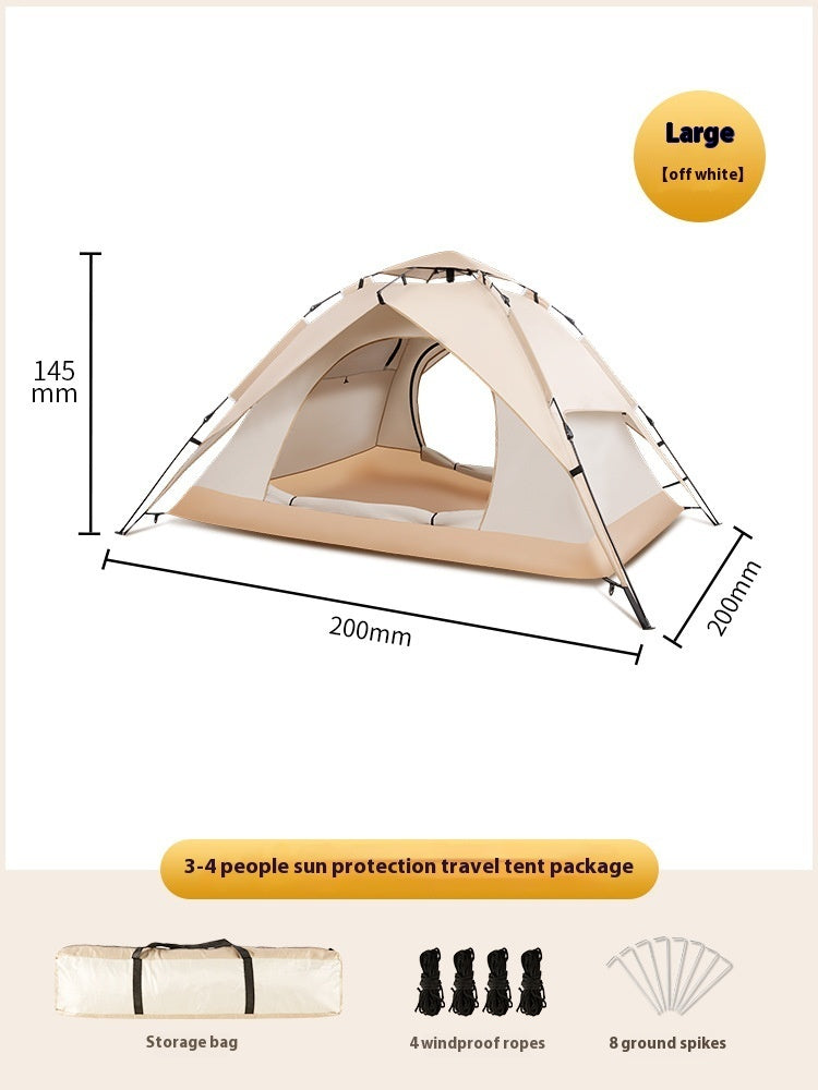 Double-layer Camping 3-4 People Oxford Cloth Camping Tent - EDC Italia