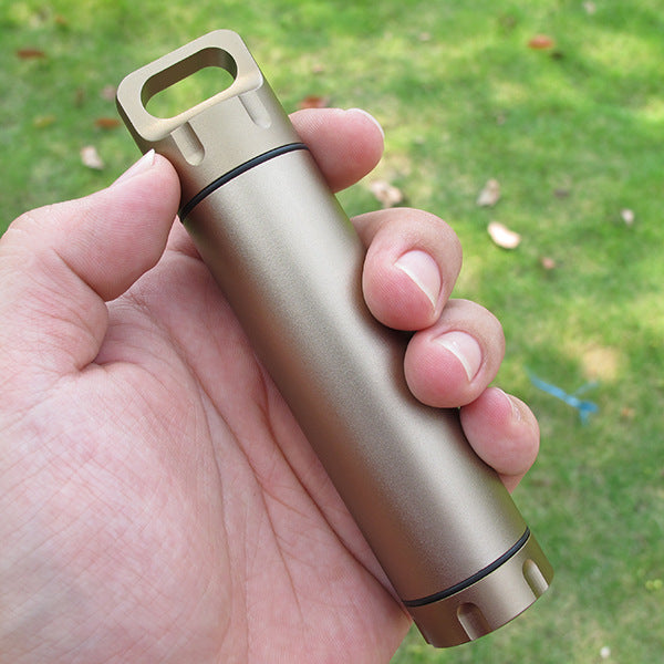 CNC All-metal Outdoor Survival Equipment EDC Sealed Tank