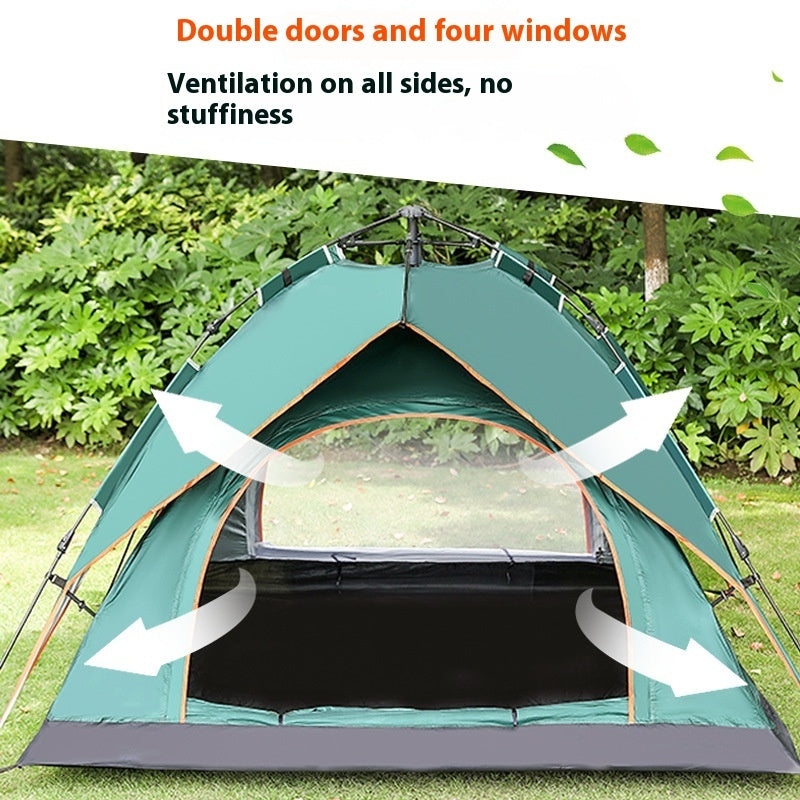Double-layer Camping 3-4 People Oxford Cloth Camping Tent - EDC Italia