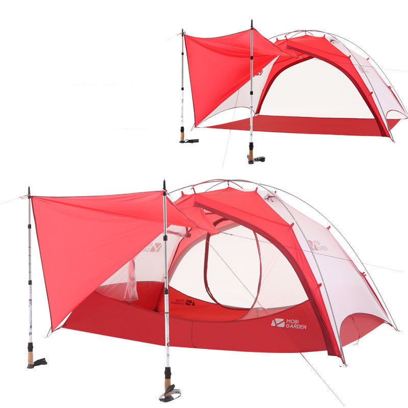 Wild Camping Rainproof And Windproof Aluminum Pole Ultra-light Double-layer Tent - EDC Italia