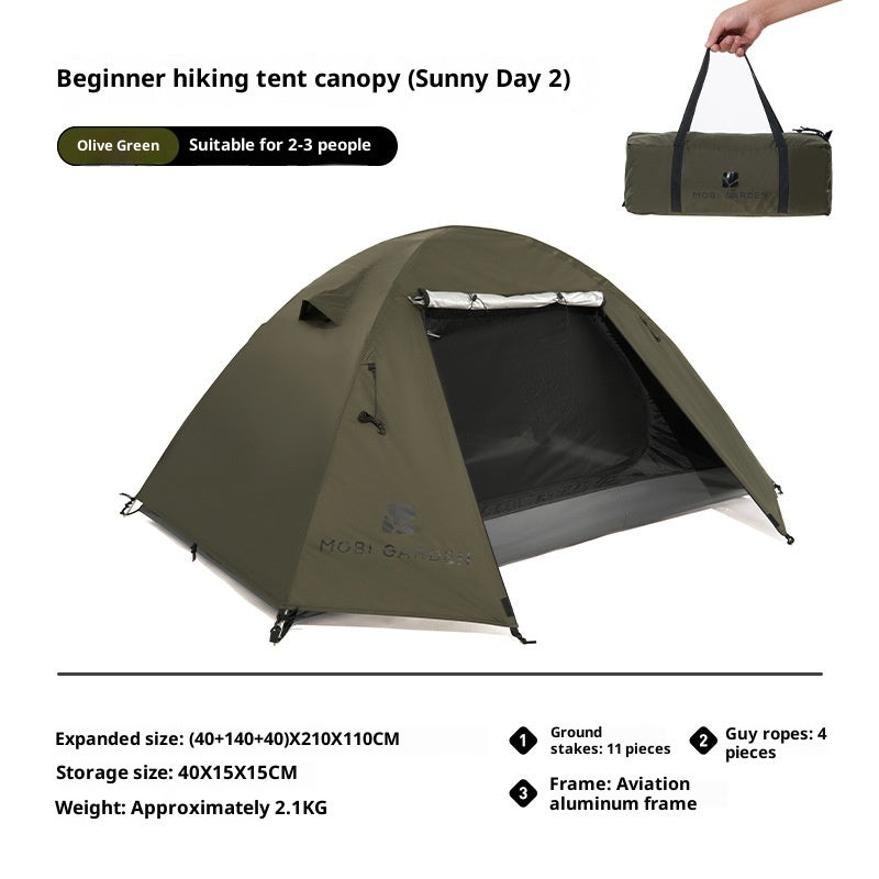 Outdoor Equipment Rain-proof Thickened Camping Three-point Tent Windproof Sunscreen Portable Folding Tent - EDC Italia