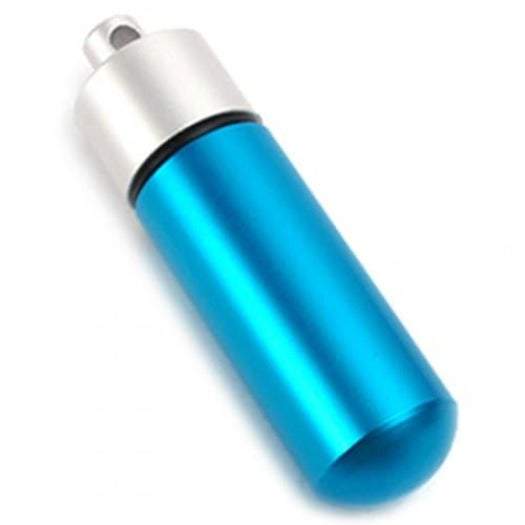 Rainbow Color Aluminum Alloy Survival Storage Medicine Bottle Key Pendant