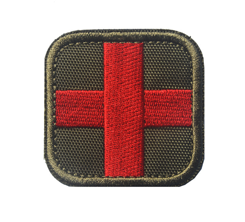 Cross Tactical Medical Badge Emergency Rescue Backpack Chapter Embroidery Velcro Label