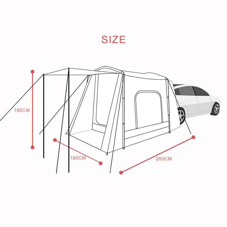 Outdoor Multifunctional Car Tail Tent - EDC Italia