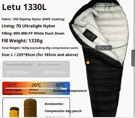 Outdoor Camping Ultra Light Down Sleeping Bag - EDC Italia