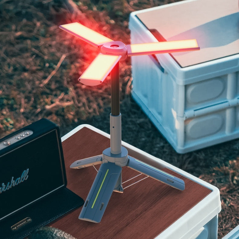 Multifunctional Rechargeable Three-leaf Bracket Camping Lantern - EDC Italia