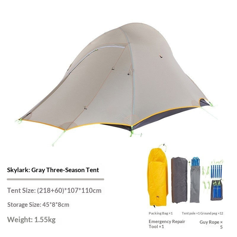 Camping Fishbone Outdoor Hiking Tent Rain- And Wind-resistant Lightweight Silicone-coated Trekking Tent For Cycling - EDC Italia