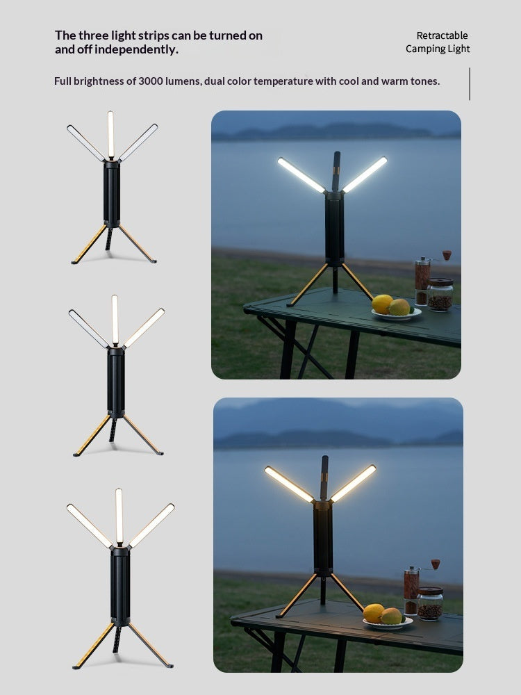 Black Outdoor Telescopic Camping Light - EDC Italia