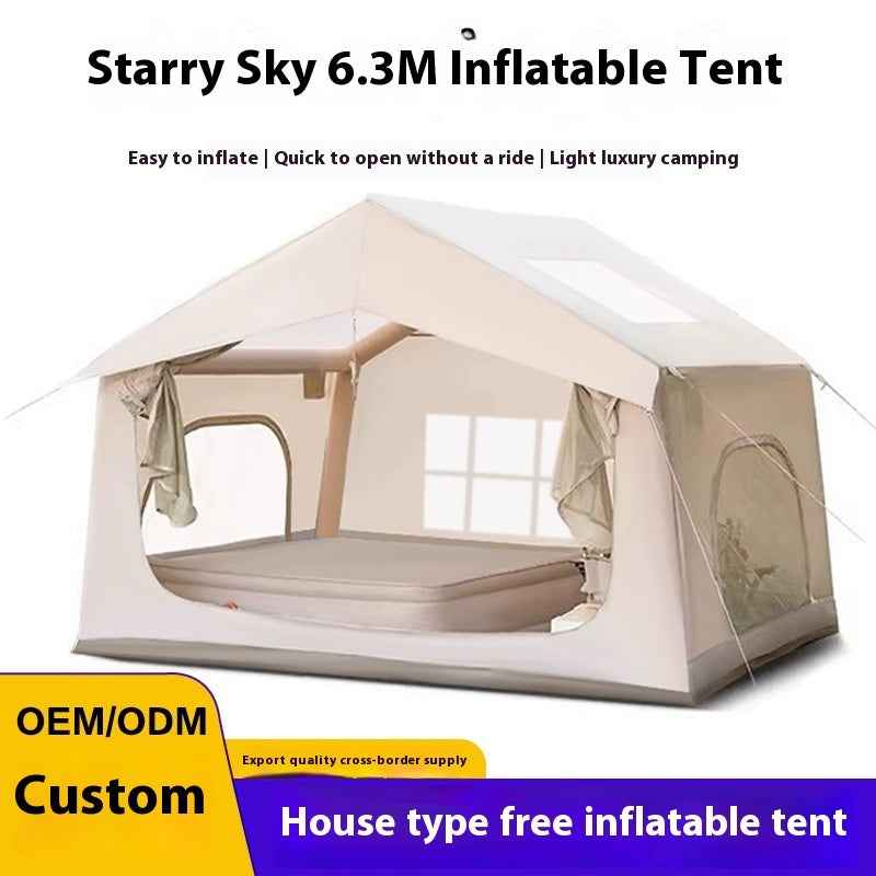 Automatic Inflatable Camping Tent for Outdoor Use - 6-Person, Rainproof, Winter Warm, Thickened Design - EDC Italia
