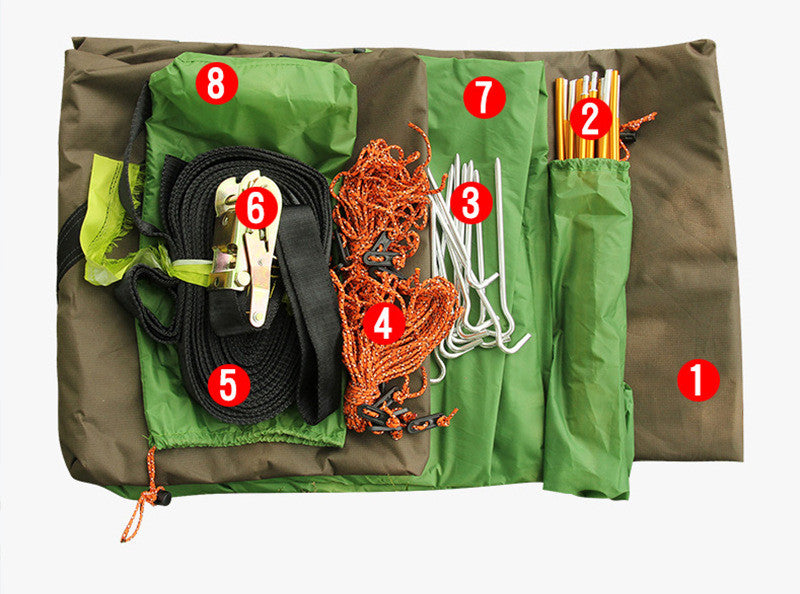 Self-Driving Tour Camping Hammock Mosquito Net Suspended Tent Aluminum Pole Waterproof Ultralight Hanging Tree Tent - EDC Italia