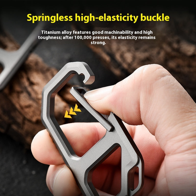 Creative Edc Titanium Alloy Keychain Outdoor Multifunctional