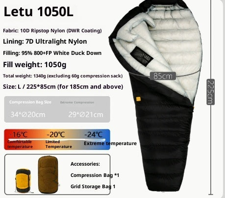 Outdoor Camping Ultra Light Down Sleeping Bag - EDC Italia