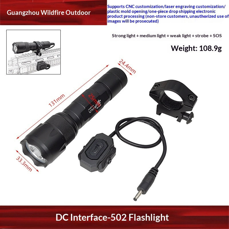 Aluminum Alloy Tactical Flashlight With Zoom And High-intensity Light
