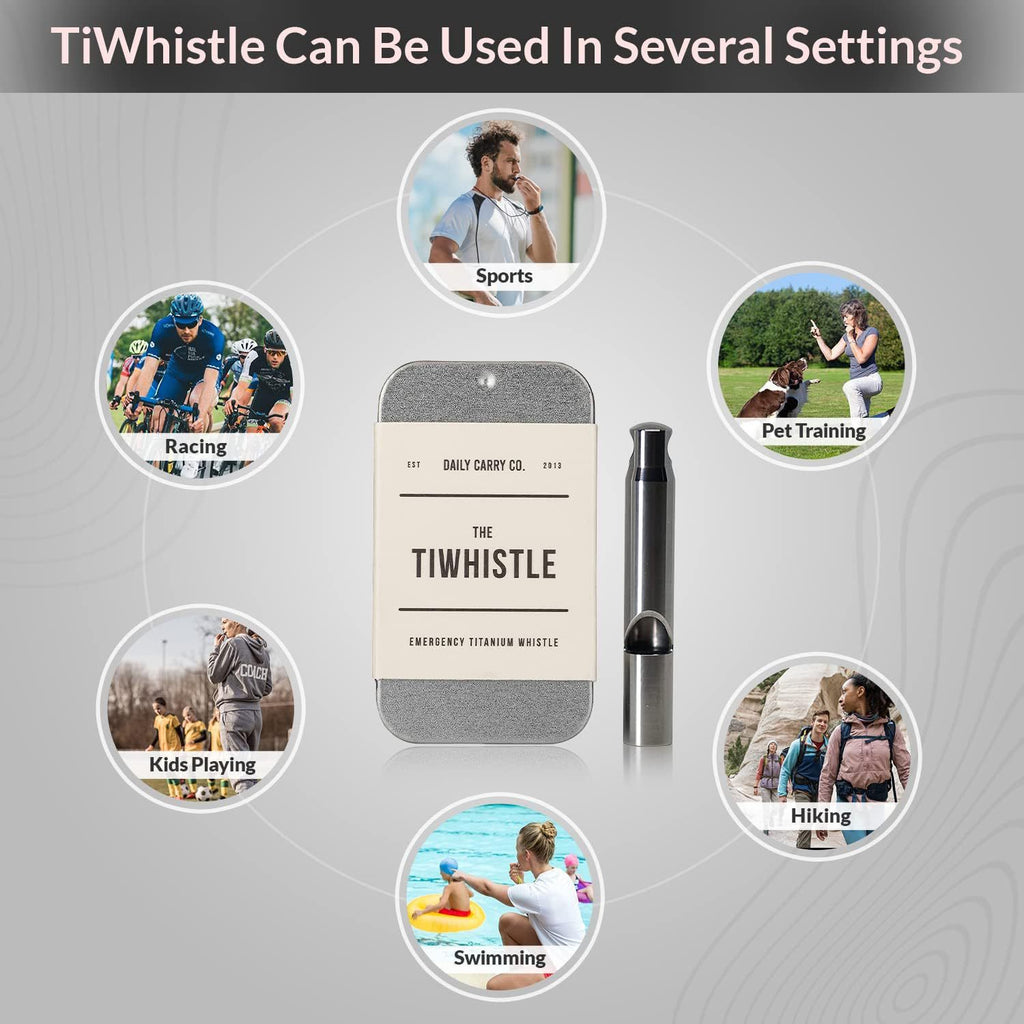 Titanium Alloy EDC Whistle Men's Pendant