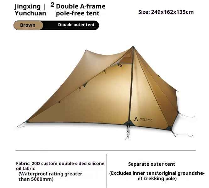 Free-standing Ultra Lightweight Double-sided Tent - 15D Silicone-coated Stormproof A-pole - EDC Italia