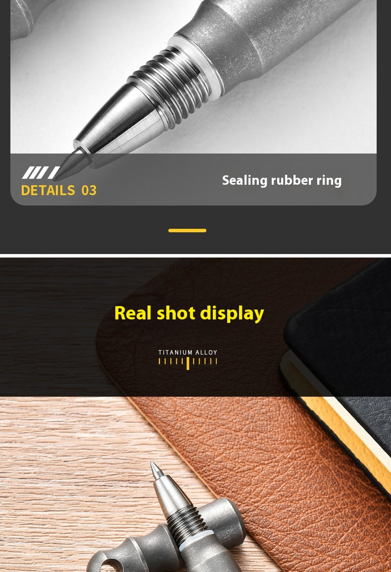 Titanium Alloy Portable EDC Tactical Pen Mini Self-defense