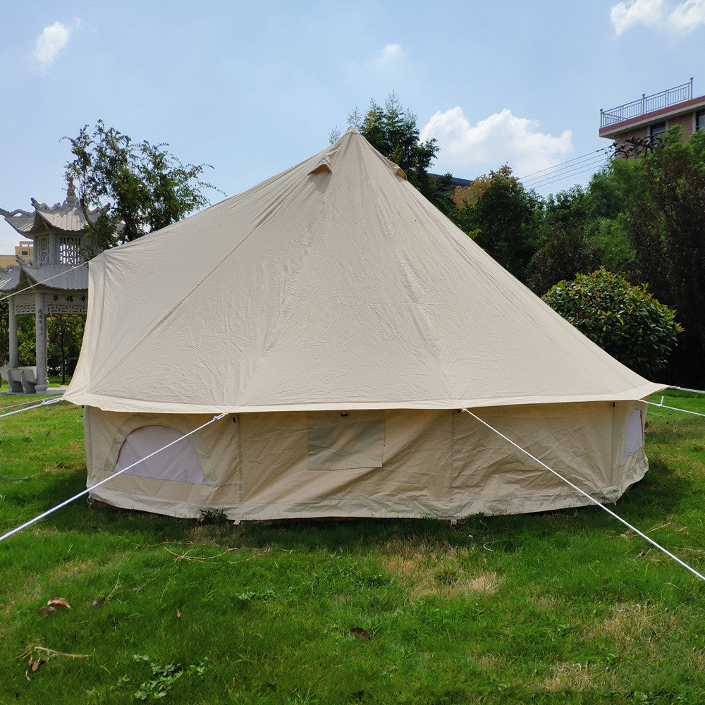 Outdoor Canvas Camping Tent Oxford Cloth Against Heavy Rain To Keep Warm - EDC Italia
