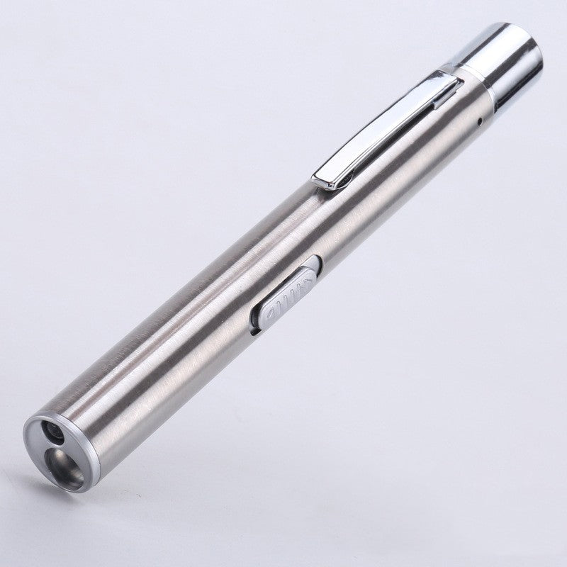 Led Stainless Steel Rechargeable Flashlight