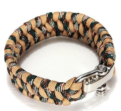 Knitted U-shaped Buckle-adjustable Survival Bracelet