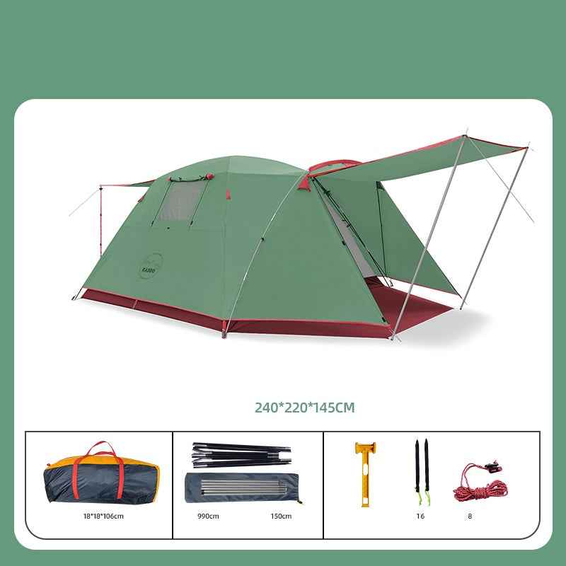 Four Person Outdoor Camping Space Folding And Thickening Tent Rain And Sun Proof Outdoor - EDC Italia