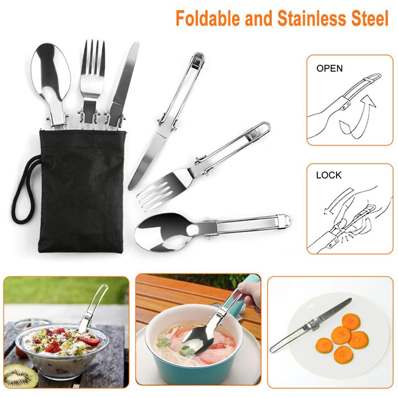 Camping Combination Suit Pot Folding Mini Cookware - EDC Italia