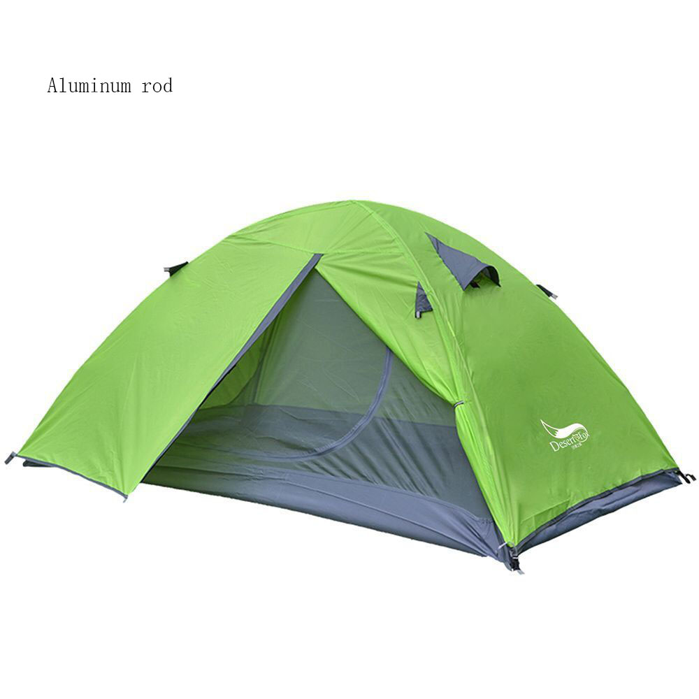 Lightweight Camping Tent Double Layer Fiberglass 2 Person Waterproof Portable Travel Tent - EDC Italia