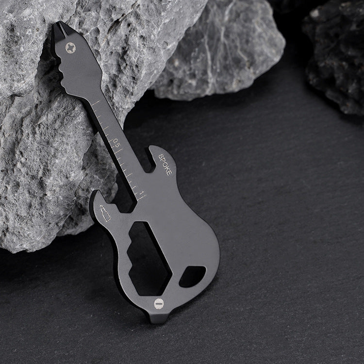 Guitar Fine Blanking EDC Tool Card Stainless Steel Portable