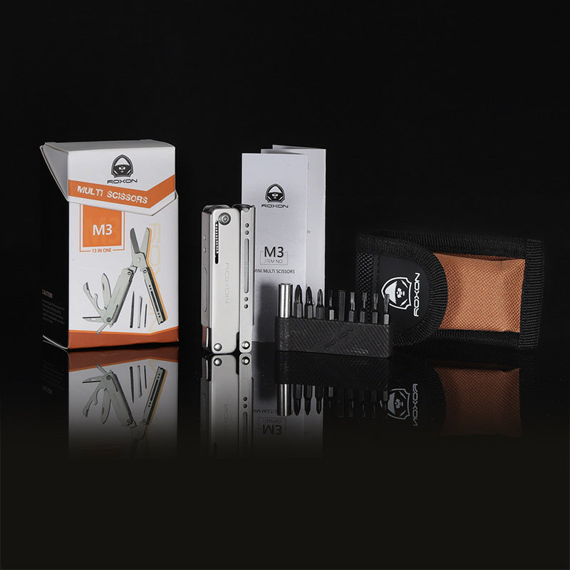 Mini Multi-functional Tool Scissors Portable Survival Knife And Scissors Screws