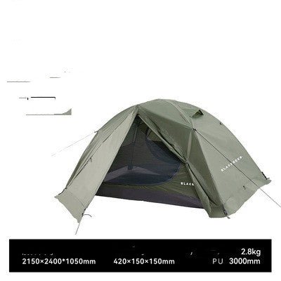 Outdoor Layer Storm-proof Wilderness Camping Hiking Travel Double Thickened Portable Four-season Hilly Tent - EDC Italia