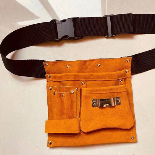 Cowhide Kit Electrician Pouch Extra Thick Cattle Leather Bag