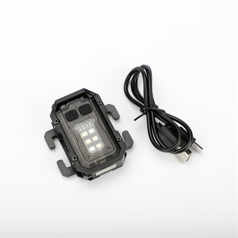 Portable Tactical Lighting Mini Warning Flashlight Outdoor Backpack Mount