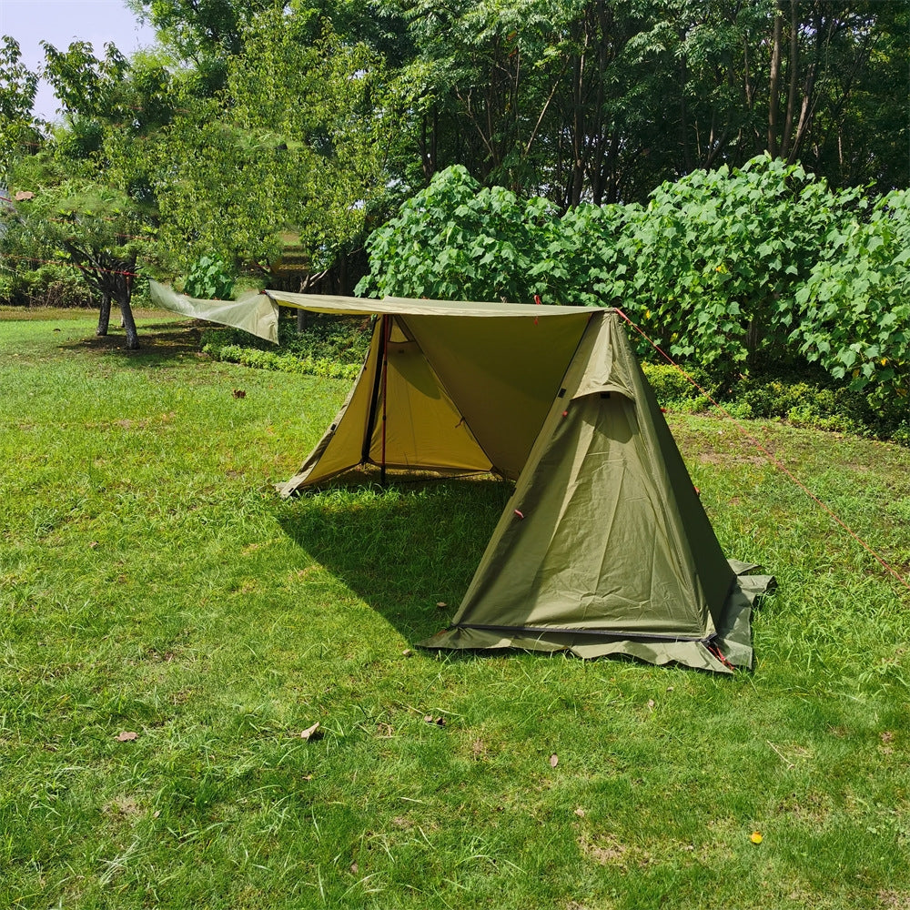 Lightweight Shelter With Snow Skirt Cold Protection In Winter Wild Camping Pyramid Tent - EDC Italia