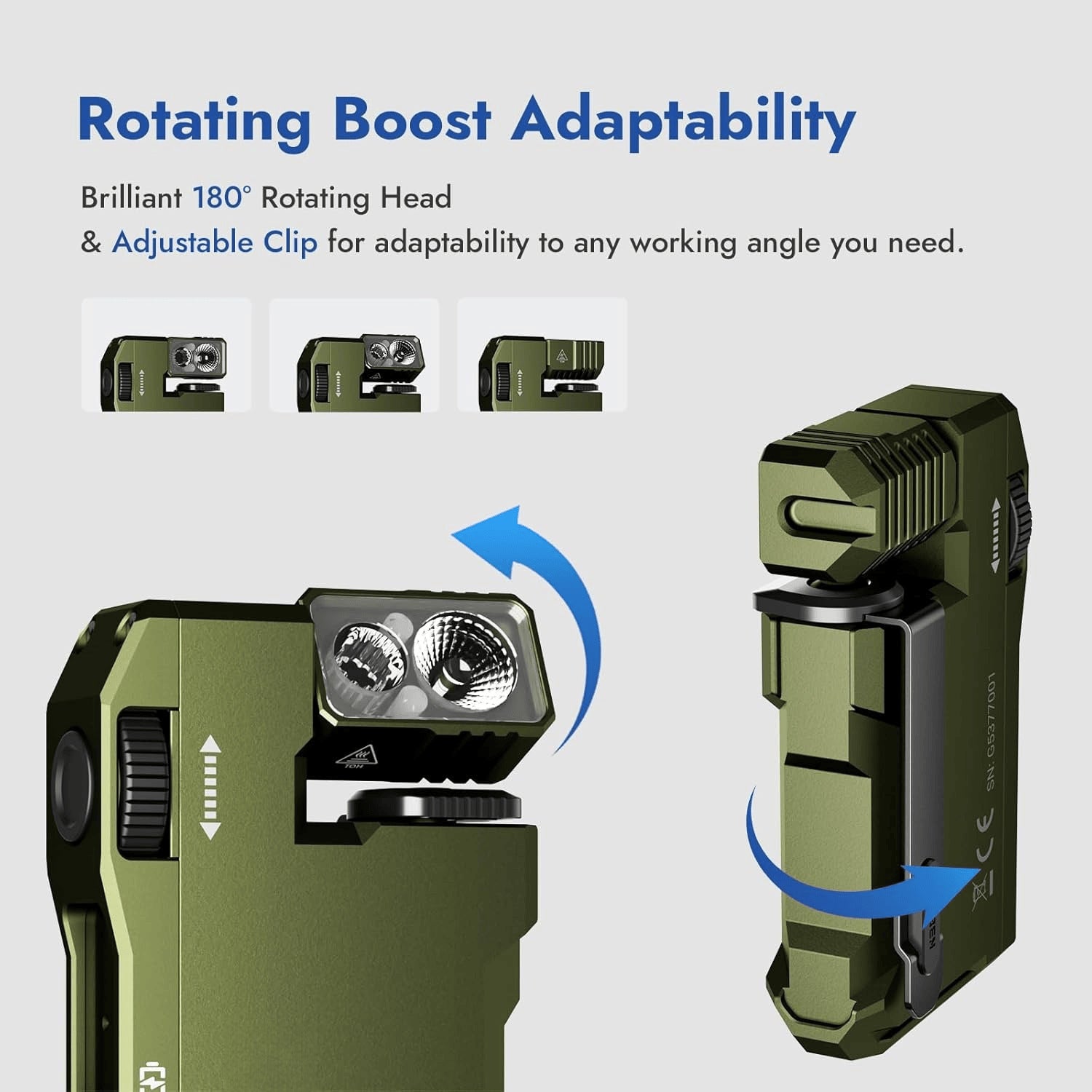 Magnetic Portable Mini Rechargeable EDC Flashlight