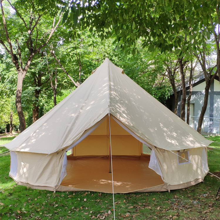 Outdoor Canvas Camping Tent Oxford Cloth Against Heavy Rain To Keep Warm - EDC Italia
